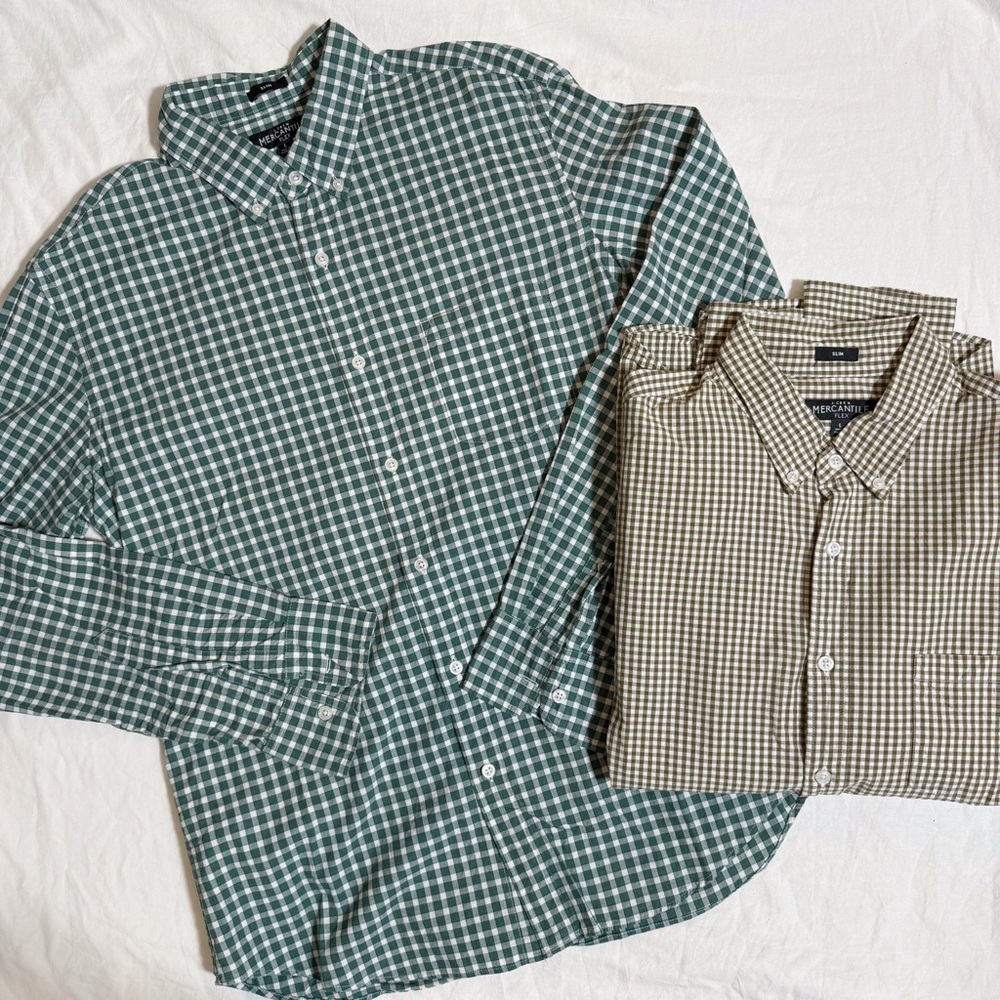 BUNDLE J.Crew Flex Slim Fit Casual Button Down Shirts
